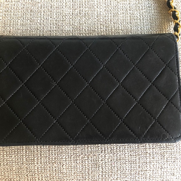 Auth Vintage Chanel Black Mini Flap Bag WOC - Picture 6 of 8